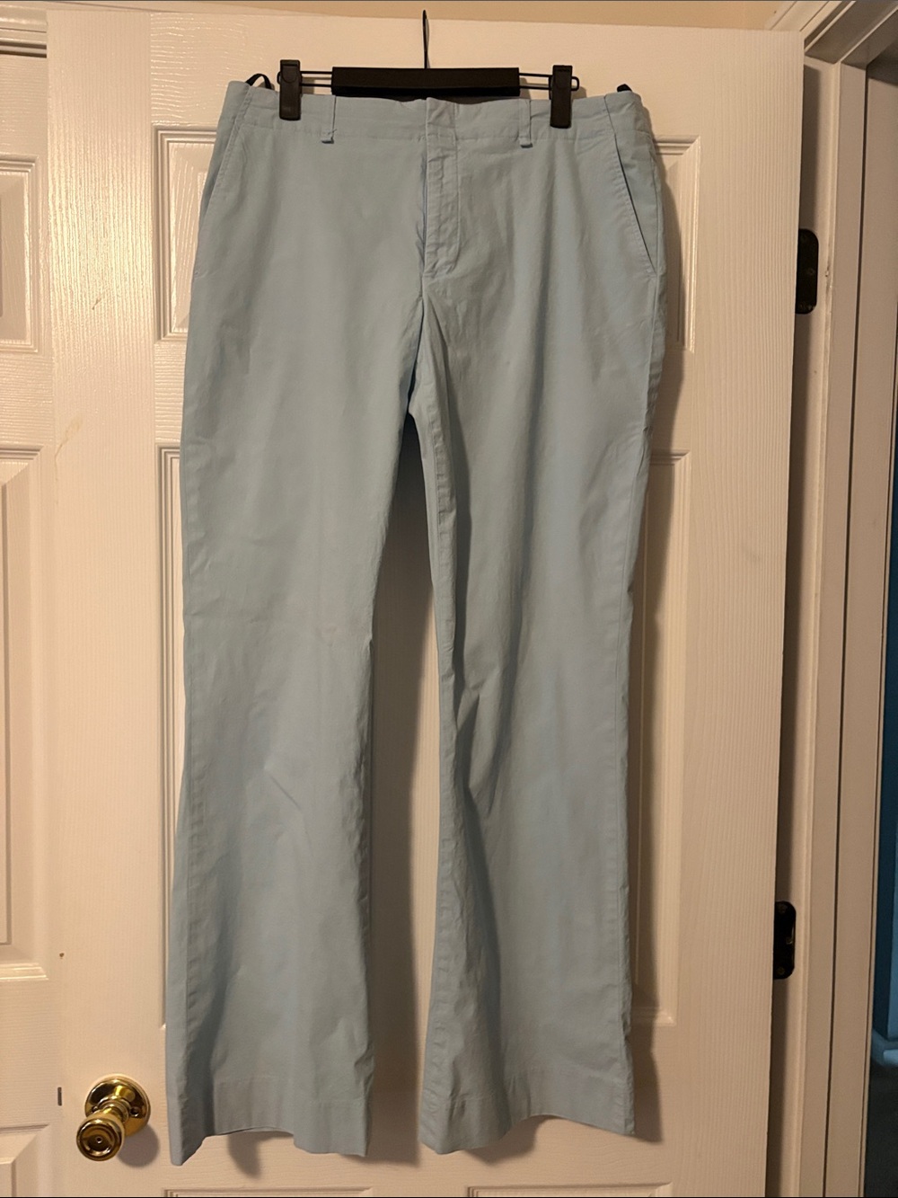 GAP Light Blue Women's Straight-Leg Trousers